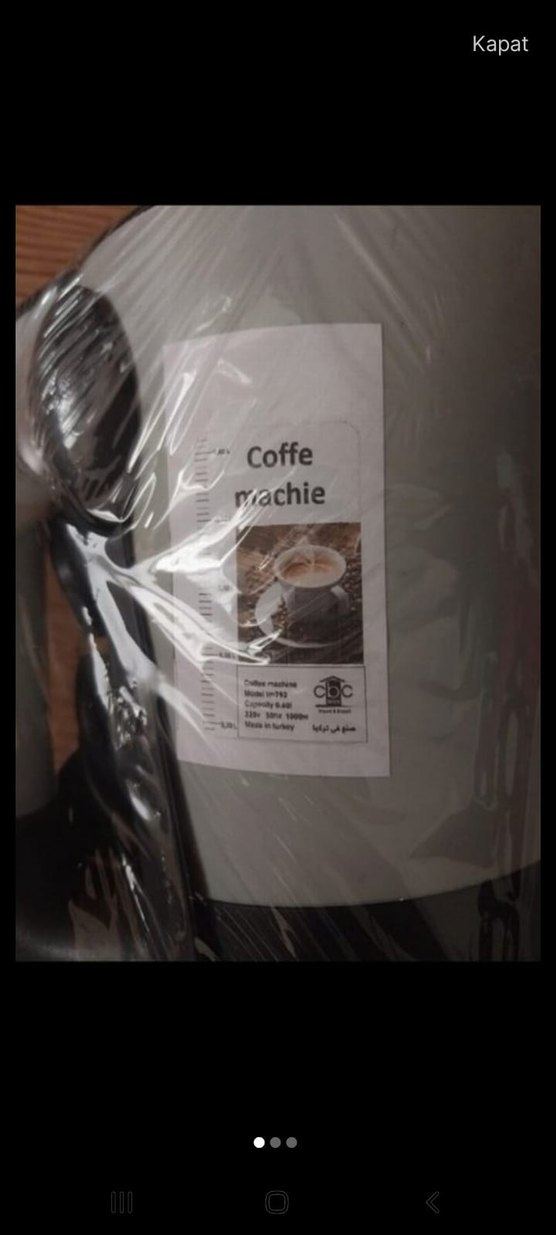 Gri kahve makinesi - Görsel 2