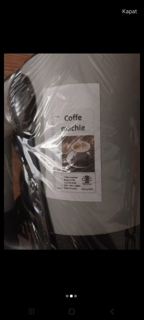 Gri kahve makinesi - Görsel 3