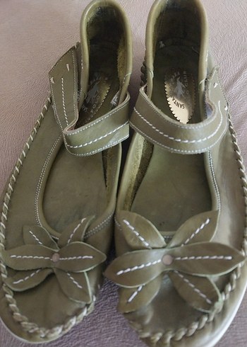 Kadın Haki Süet Dolgu Topuklu Ayakkabı 38 numara - Görsel 2