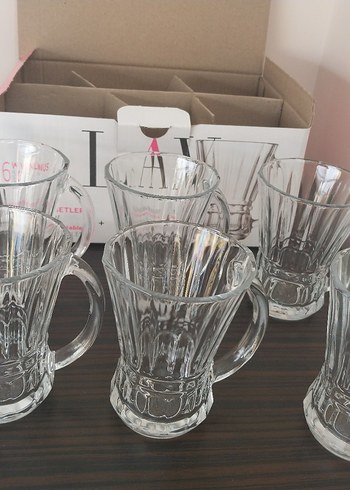 6'lı Kulplu Cam Bardak Seti sifirurun lav - Görsel 2