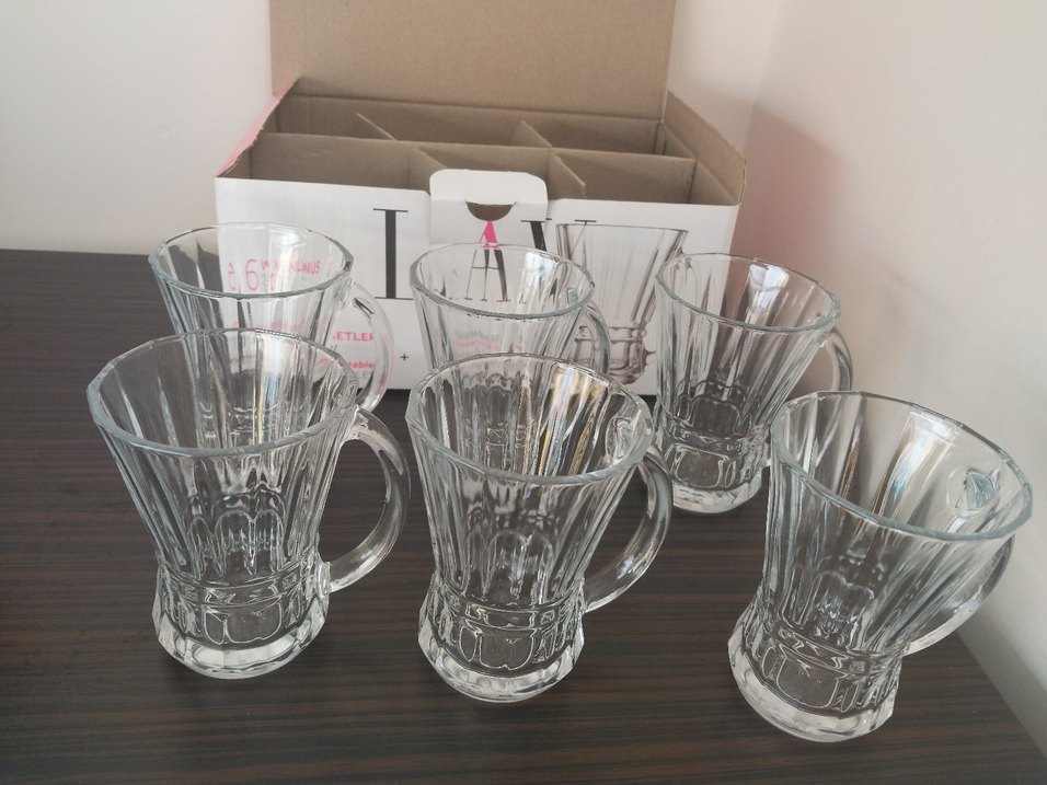 6'lı Kulplu Cam Bardak Seti sifirurun lav - Görsel 2