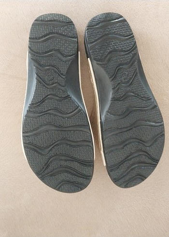 Gri Tokalı Kadın Dolgu Topuk Terlik sifir urun - Görsel 7