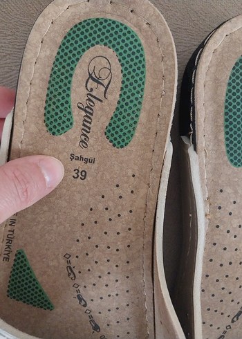 Gri Tokalı Kadın Dolgu Topuk Terlik sifir urun - Görsel 4