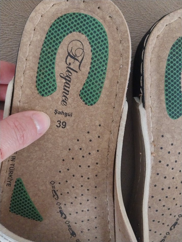 Gri Tokalı Kadın Dolgu Topuk Terlik sifir urun - Görsel 4