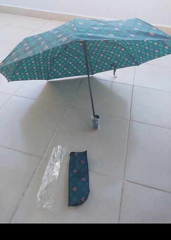 Yeşil Pileli Kadın Şemsiye sifir urun - Görsel 6