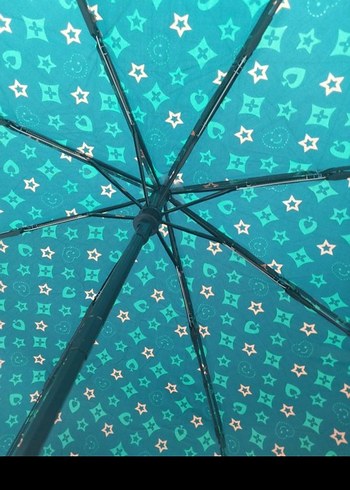 Yeşil Pileli Kadın Şemsiye sifir urun - Görsel 4