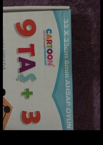 Çok Renkli Ahşap 9 Taş + 3 Taş Zeka Oyunu sifirdan farksiz - Görsel 2