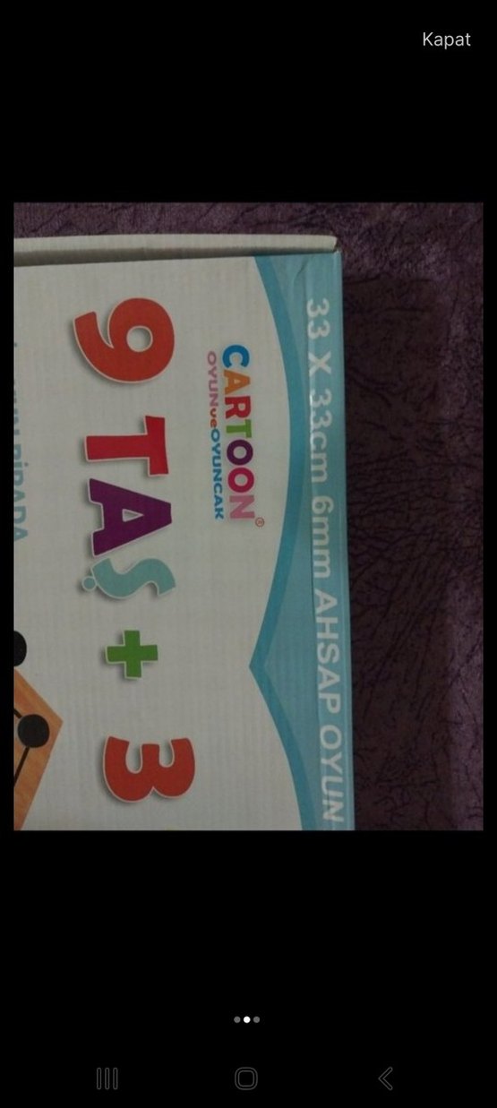 Çok Renkli Ahşap 9 Taş + 3 Taş Zeka Oyunu sifirdan farksiz - Görsel 2