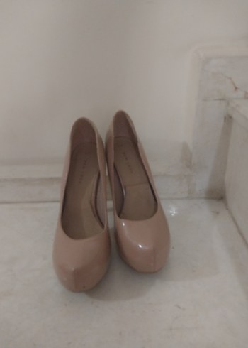 37 Beden Bej Minimalist Stiletto Topuklu Kadın Ayakkabı
