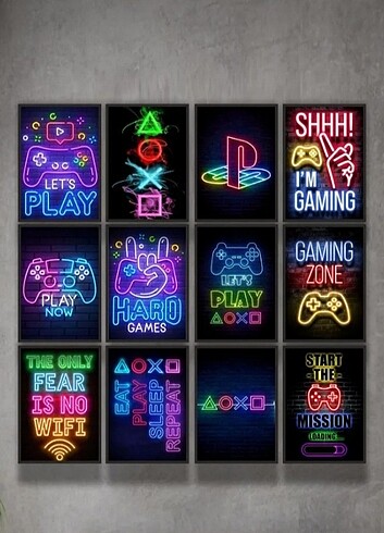 Gamer tablo 12'li set