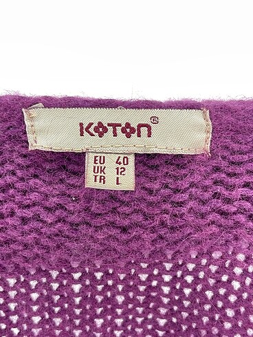 40 Beden mor Renk Koton Hırka %70 İndirimli.