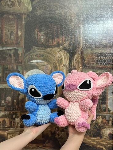 Diğer Lilo ve Stitch Angel ve Stitch 2li Peluş Örgü