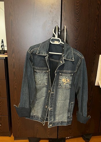 Diğer Erkek Koyu Mavi Denim Ceket