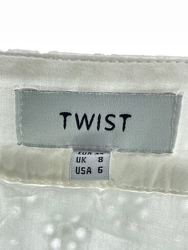 36 Beden beyaz Renk Twist Uzun Etek %70 İndirimli.