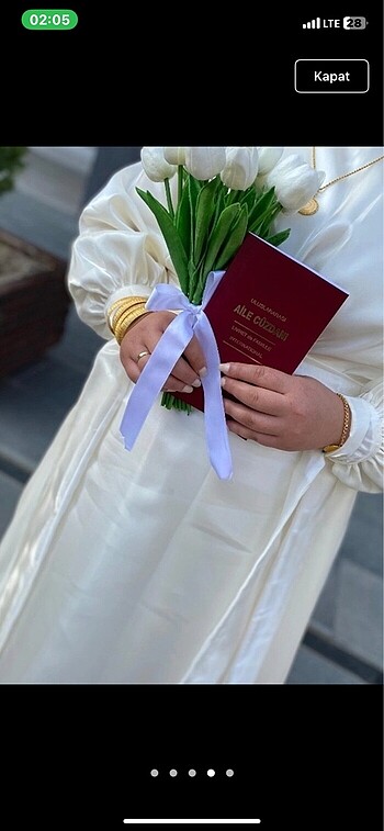 50 Beden beyaz Renk Nikah elbisesi