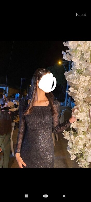 m Beden Kadın pullu elbise