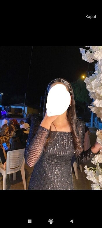 m Beden siyah Renk Kadın pullu elbise