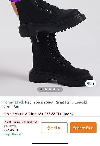 Kadın siyah bot