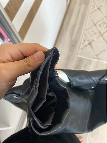 s Beden siyah Renk Stradivarius deri ceket