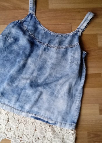 s Beden mavi Renk FS jeans dantel detaylı