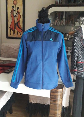 Adidas Adidas 12/14yaş Mavi Fermuarlı Yüksek Yakalı Spor Ceket
