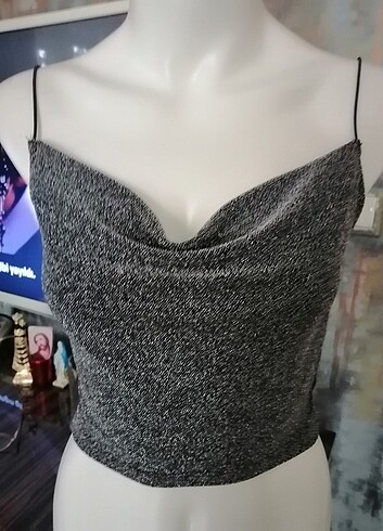 H&M ince askılı simli