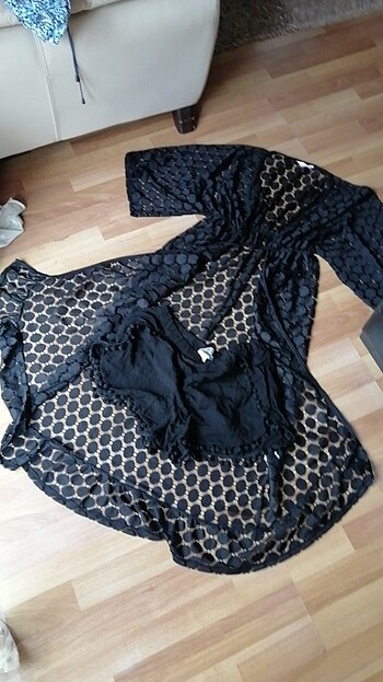 Penti transparan L şahane kimono - Görsel 14