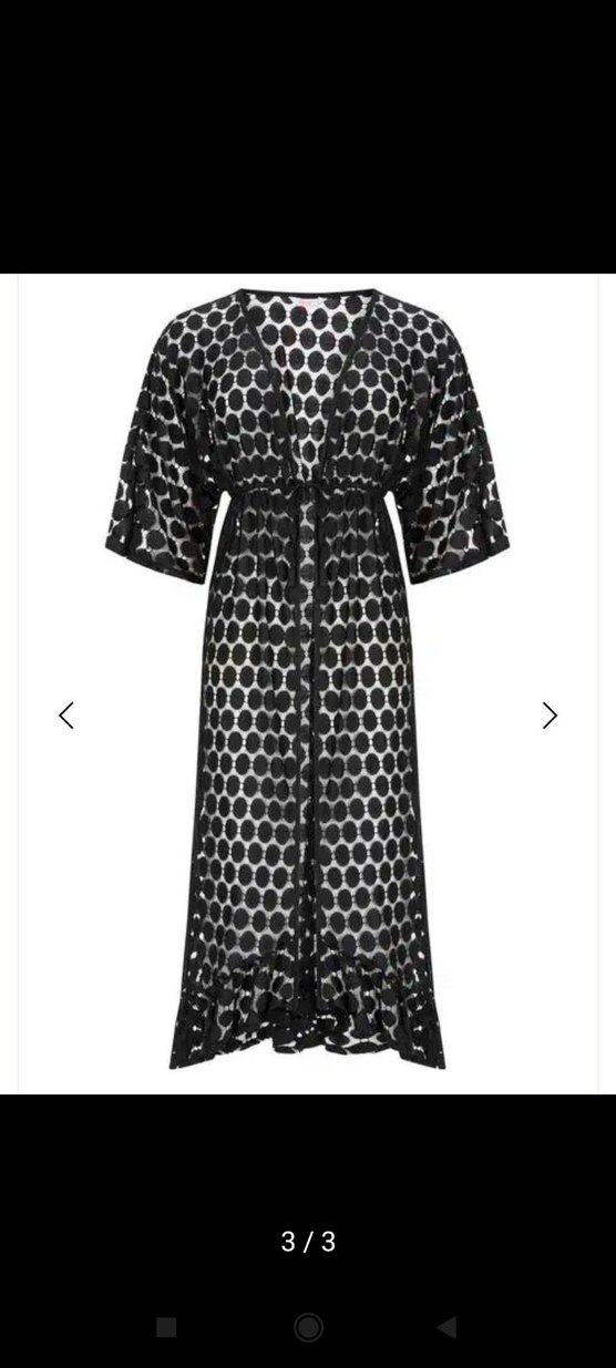 Penti transparan L şahane kimono - Görsel 3