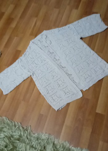 l Beden örgü hırka açık gri