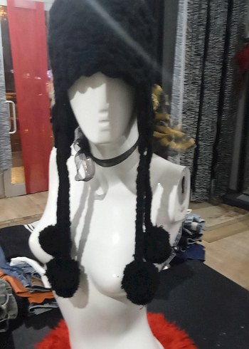 örgü gotik bere çift ponpon - Görsel 3