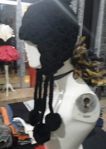 örgü gotik bere çift ponpon - Görsel 4