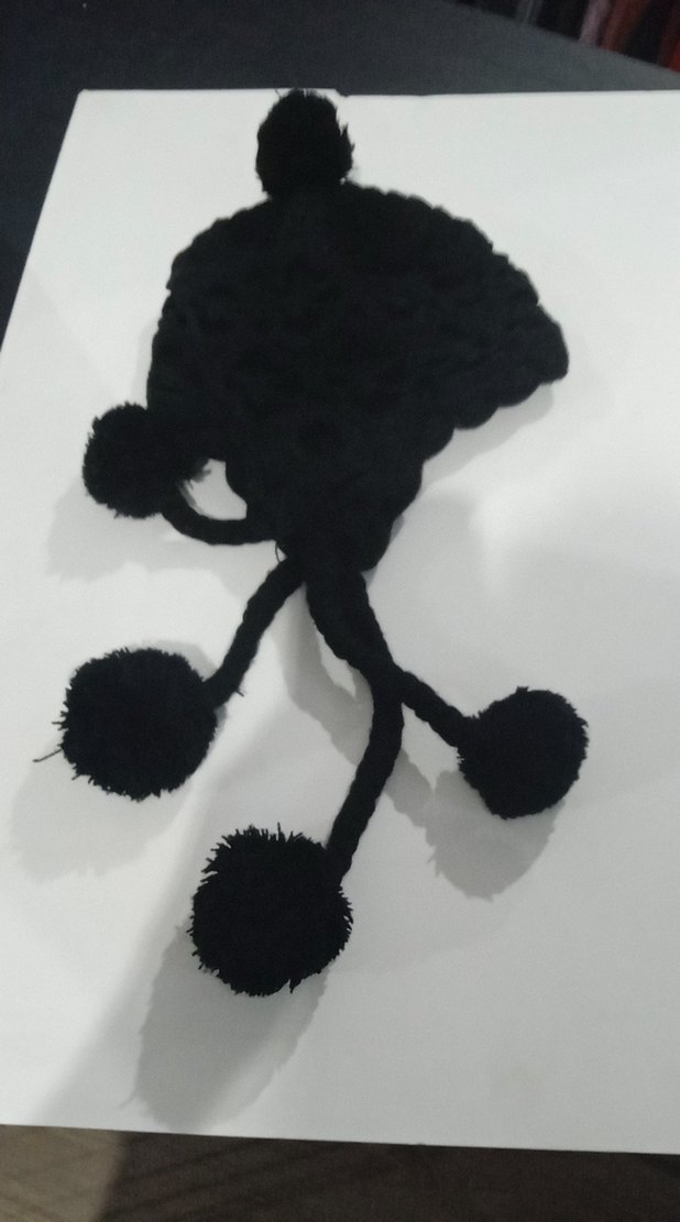 örgü gotik bere çift ponpon - Görsel 5