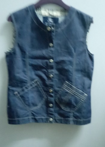 Kolsuz jeans yelek 12 yaş - Görsel 2