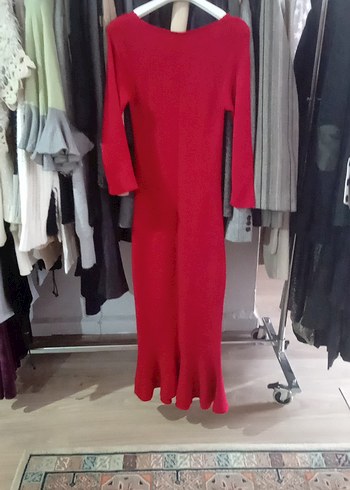 Karol kırmızı triko elbise - Görsel 8