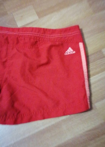 Adidas Kırmızı spor  Rahat Kesim Mini Şort - Görsel 7