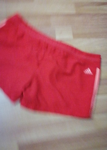 Adidas Kırmızı spor  Rahat Kesim Mini Şort - Görsel 6