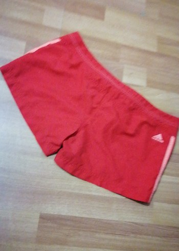 Adidas Kırmızı spor  Rahat Kesim Mini Şort - Görsel 5