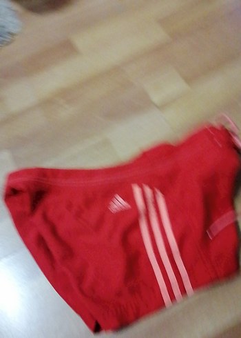 Adidas Kırmızı spor  Rahat Kesim Mini Şort - Görsel 10