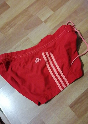 Adidas Kırmızı spor  Rahat Kesim Mini Şort - Görsel 9