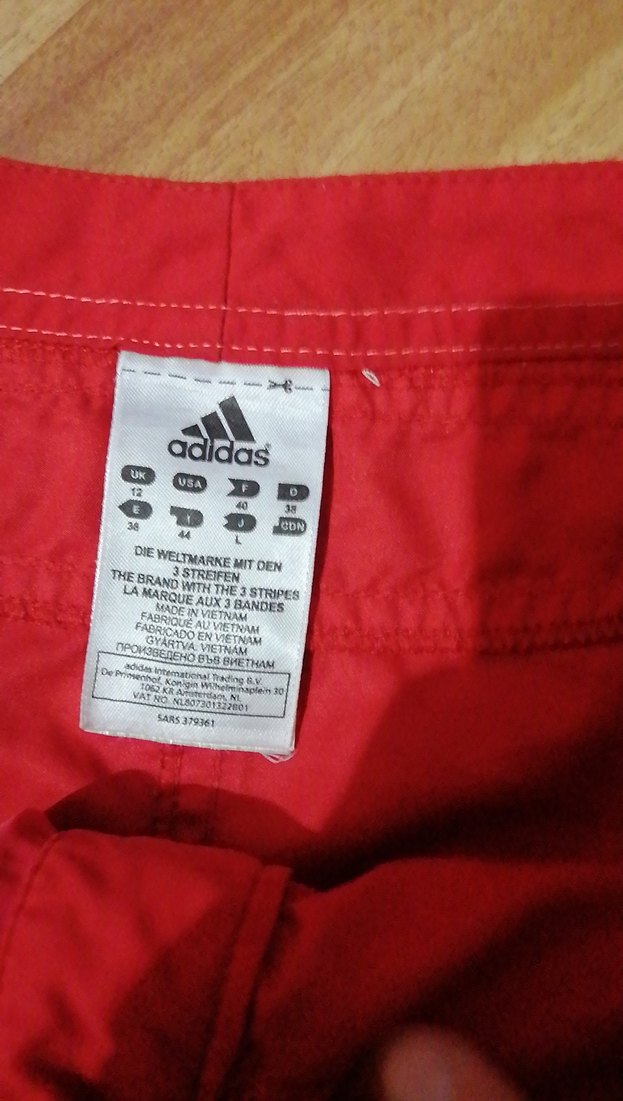 Adidas Kırmızı spor  Rahat Kesim Mini Şort - Görsel 4