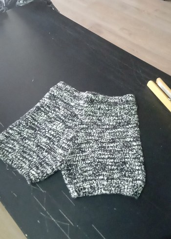 Dilvin yüksek bel örgü şort - Görsel 5