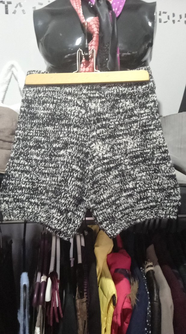 Dilvin yüksek bel örgü şort - Görsel 4