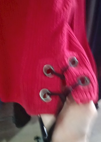 Mavi s yanlar yırtmaçlı çapraz bağcıklı - Görsel 3