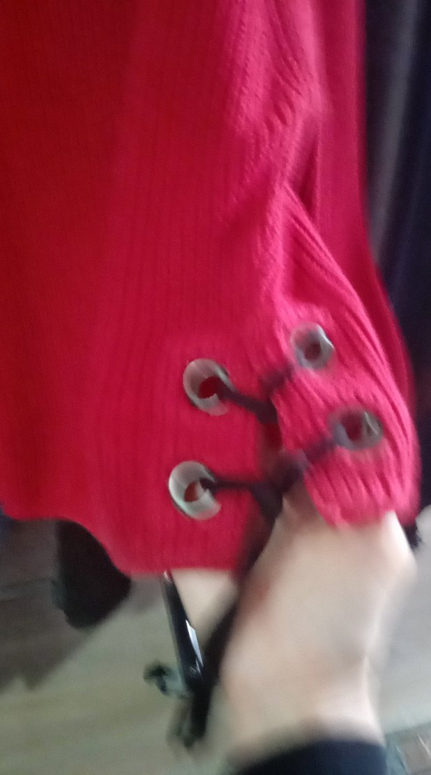 Mavi s yanlar yırtmaçlı çapraz bağcıklı - Görsel 3