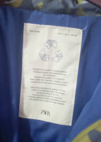 Zara Kamuflaj Desenli Kapitone Ceket Mont, - Görsel 3