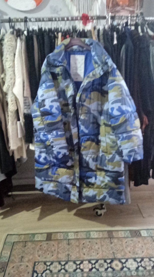 Zara Kamuflaj Desenli Kapitone Ceket Mont, - Görsel 2