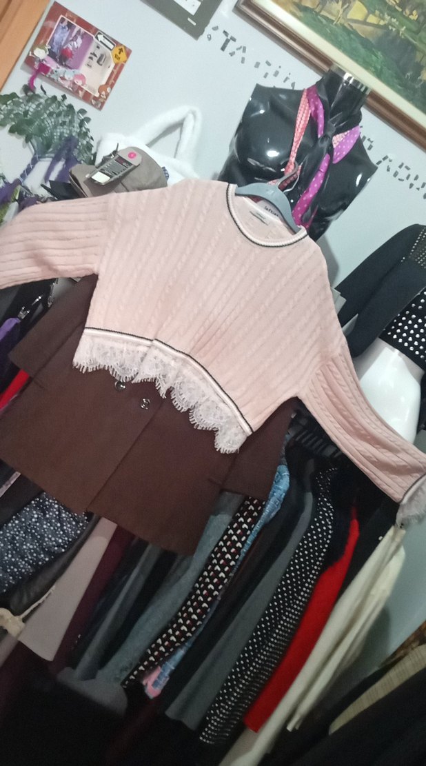 dantelli yün Acrilic içerikli salaş - Görsel 3