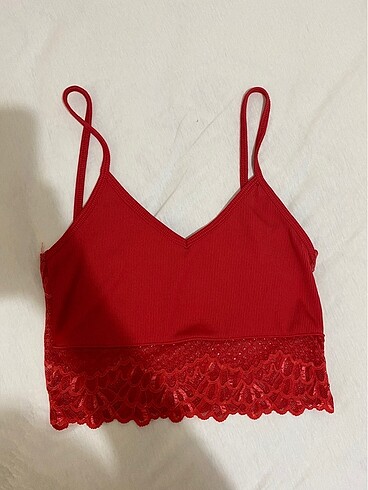 Zara kırmızı crop