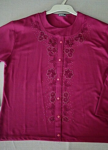 Diğer temiz/3xl/bordo/battal beden/büyük bluz/46 beden