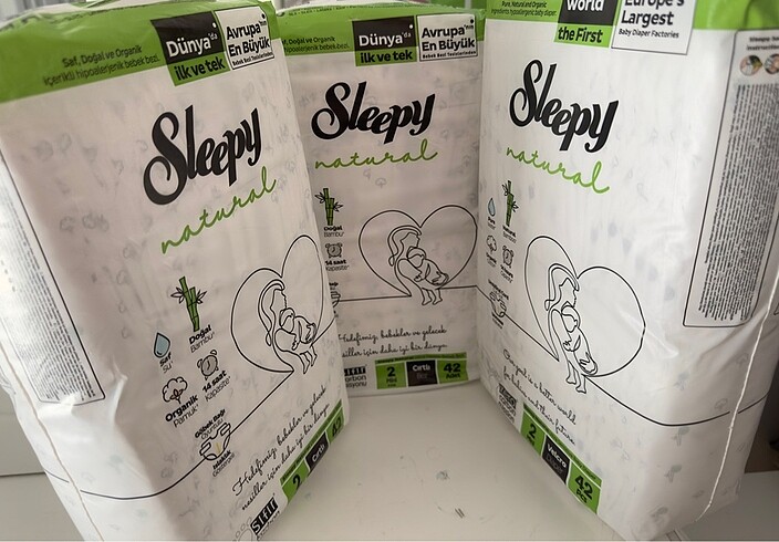 3 paket Sleepy naturel 2 numara bez